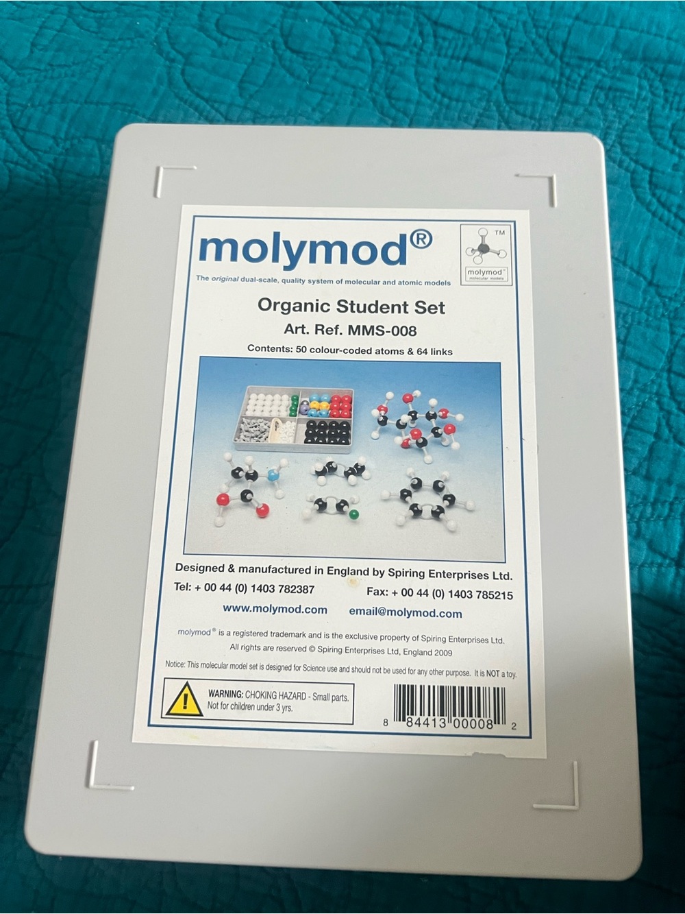 Molymod Organic Student Set - White Case with Multicolor Models
